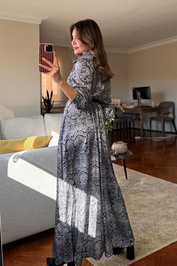 Baumer Yılan Desenli Elbise