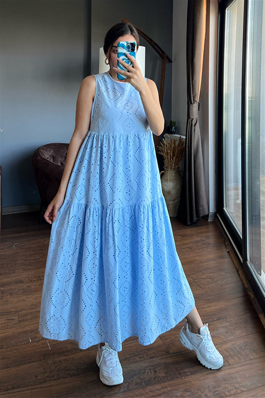 Bebe mavisi fisto elbise