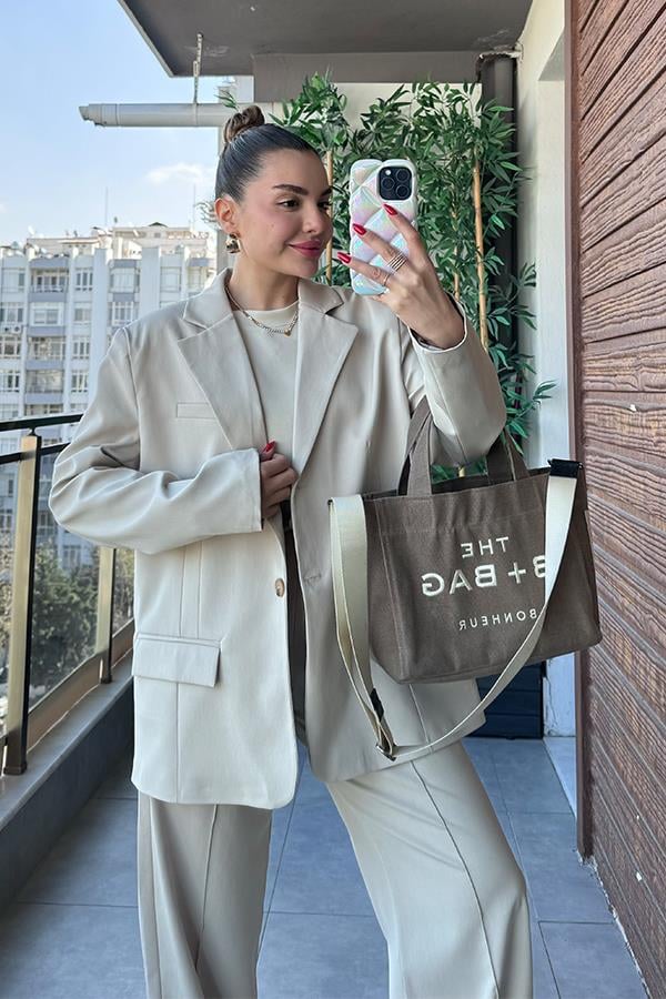 Bengali Poliviskon Ceket - Taş