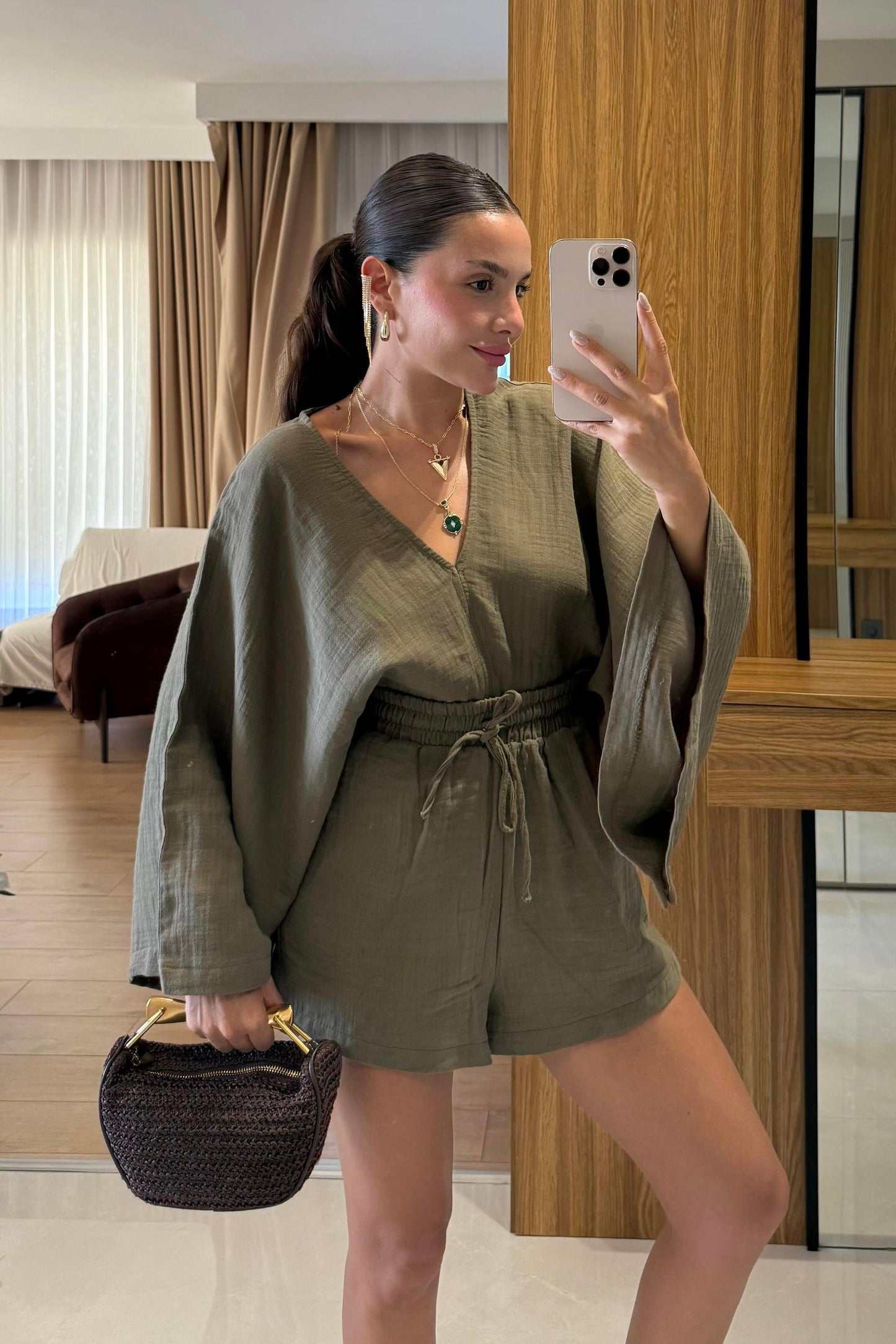 Biana Haki Müslin Yarasa Kol Takım