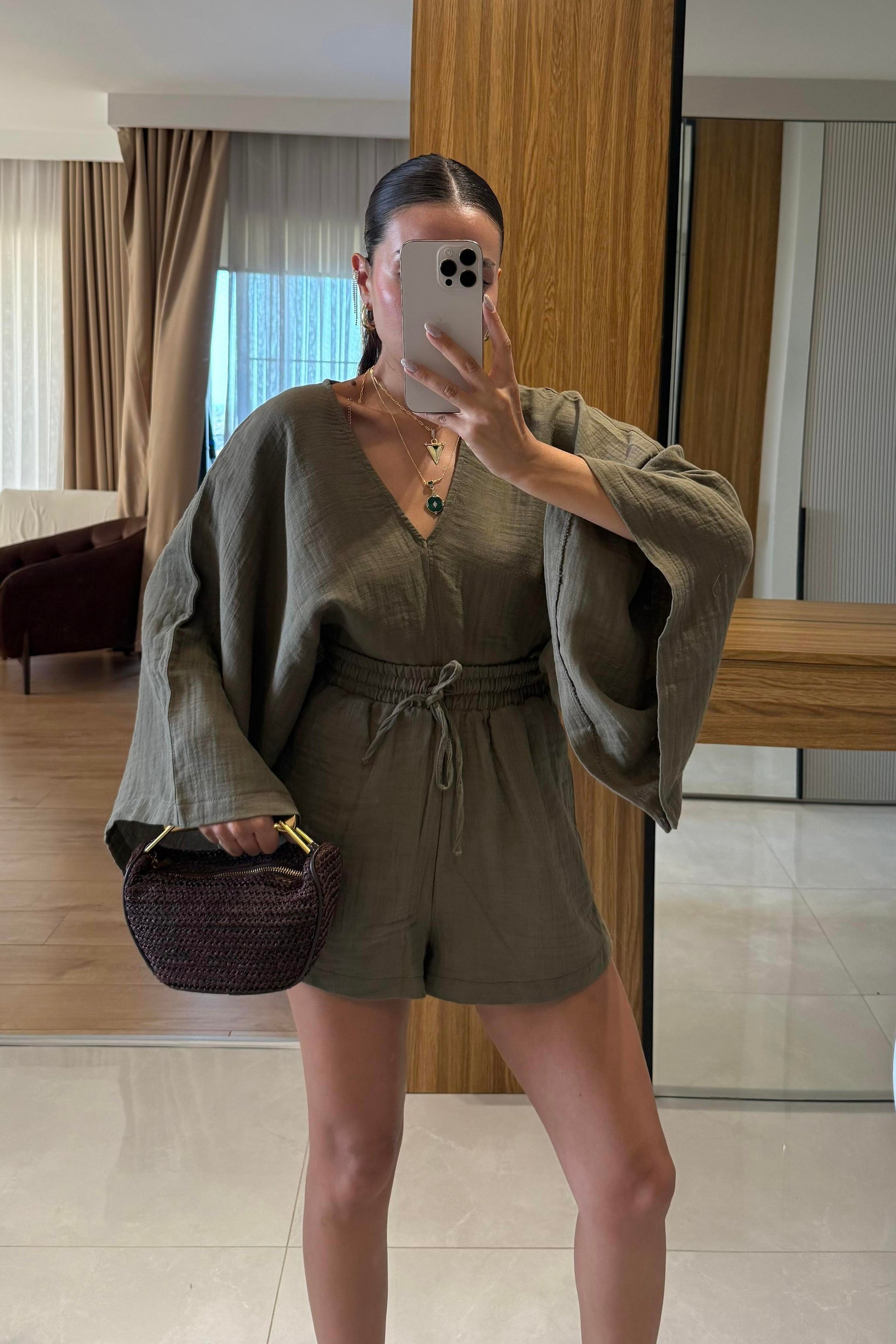 Biana Haki Müslin Yarasa Kol Takım