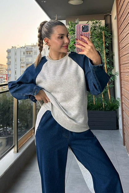 Bonnet Kot - Gri Eşofman Takım