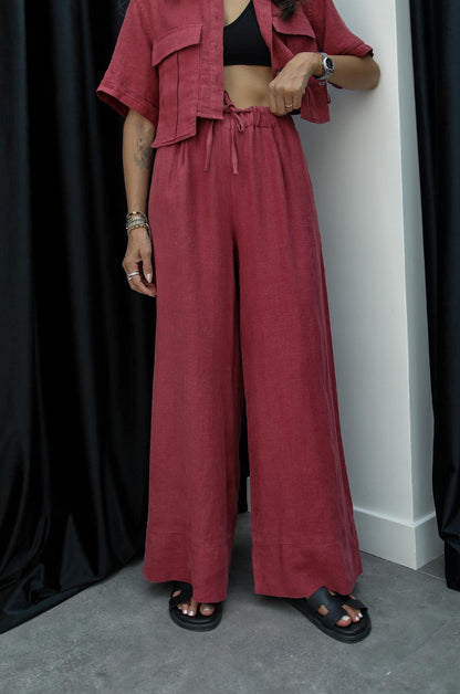 BORDO BOL PAÇA KETEN PANTOLON