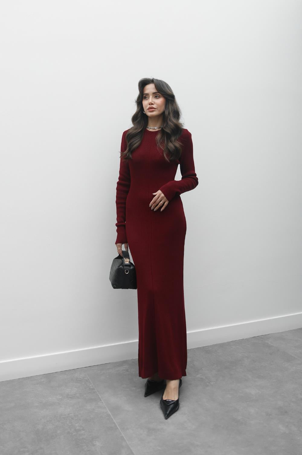 BORDO ROMANO TRIKO ELBISE