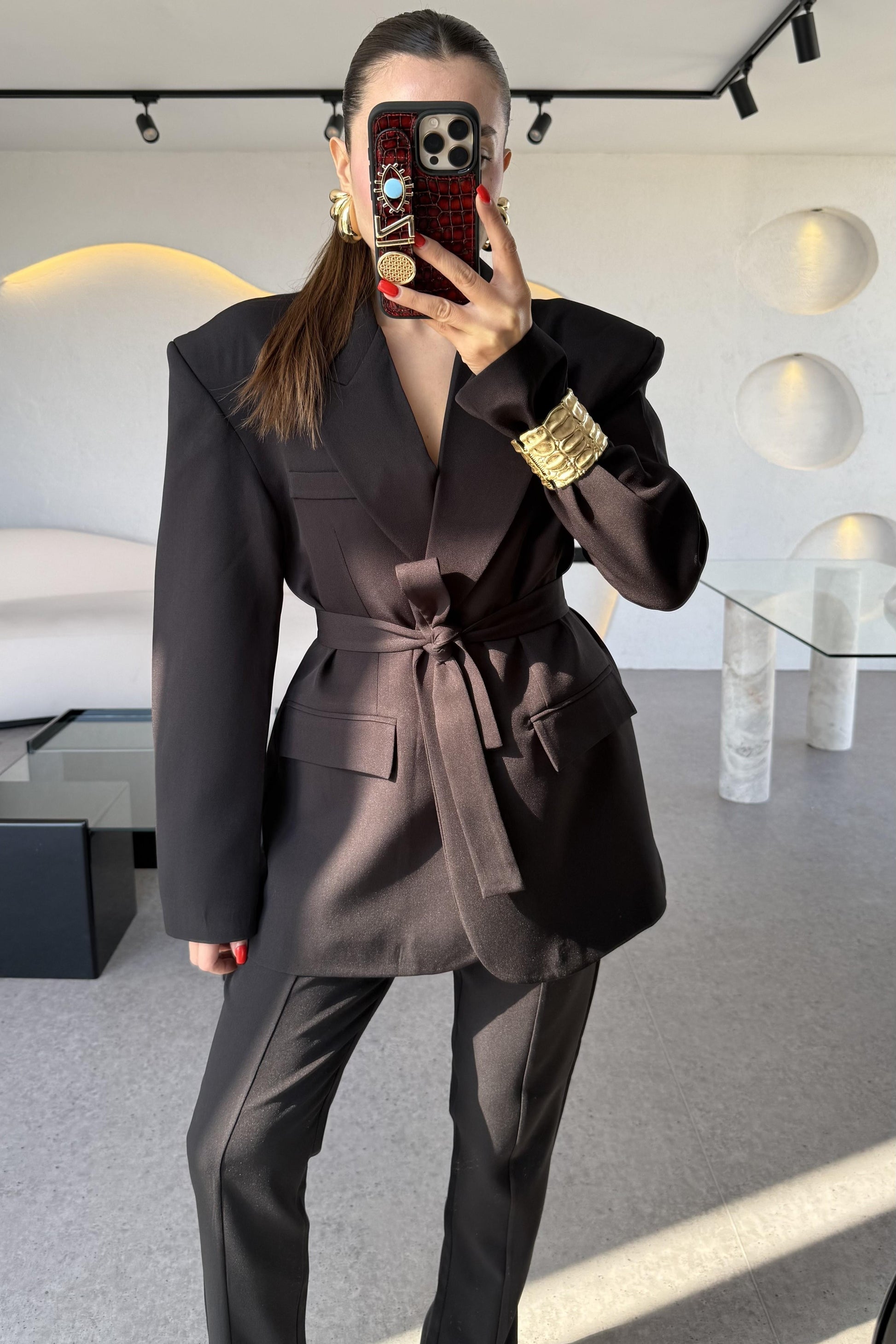 Bragen Siyah Kuşaklı Takım