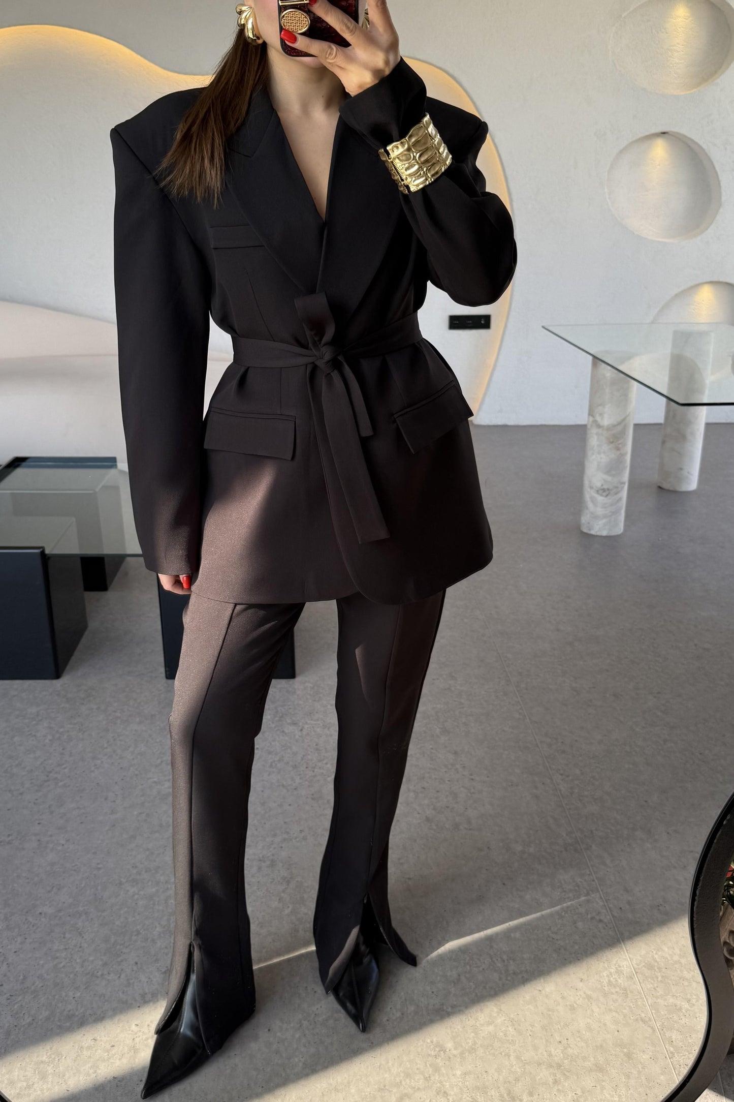 Bragen Siyah Kuşaklı Takım