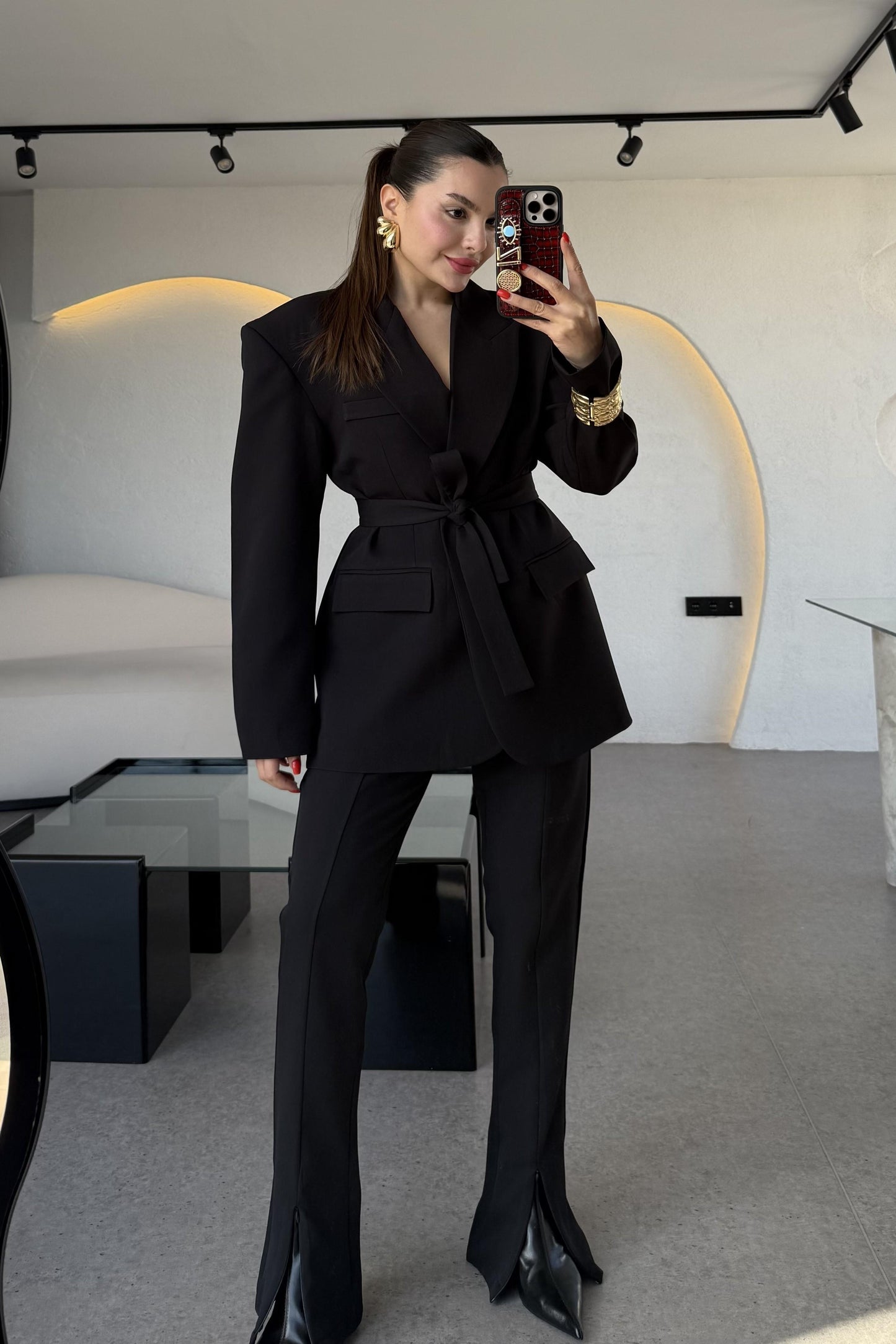 Bragen Siyah Kuşaklı Takım