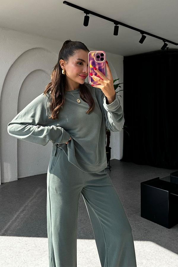 Brandon Haki Modal Kumaş Takım