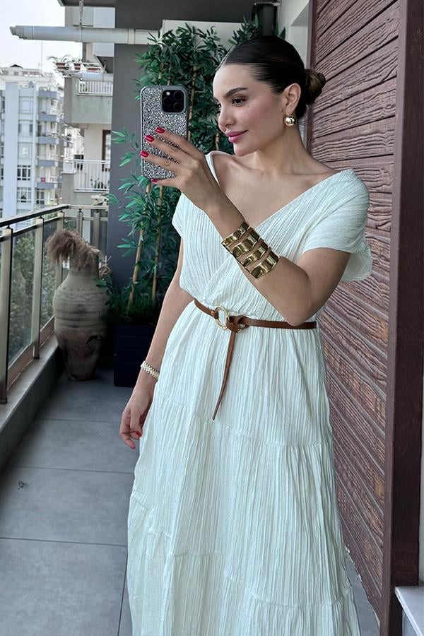 Brandon Kemerli Kırinkıl Elbise