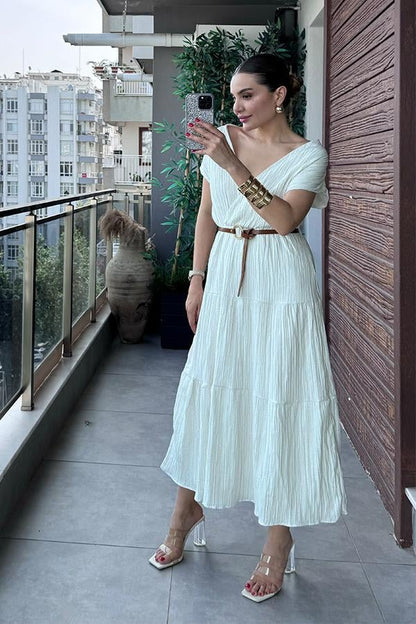 Brandon Kemerli Kırinkıl Elbise