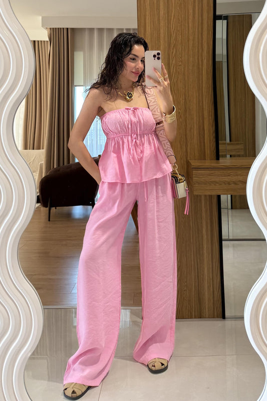 Brea Pembe Straplez Takım