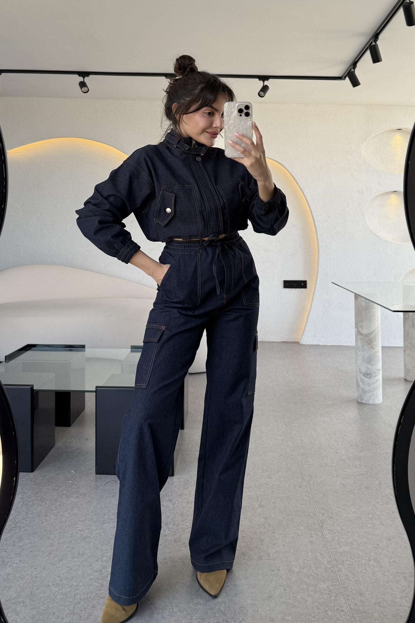 Califor Denim Bomber Ceket