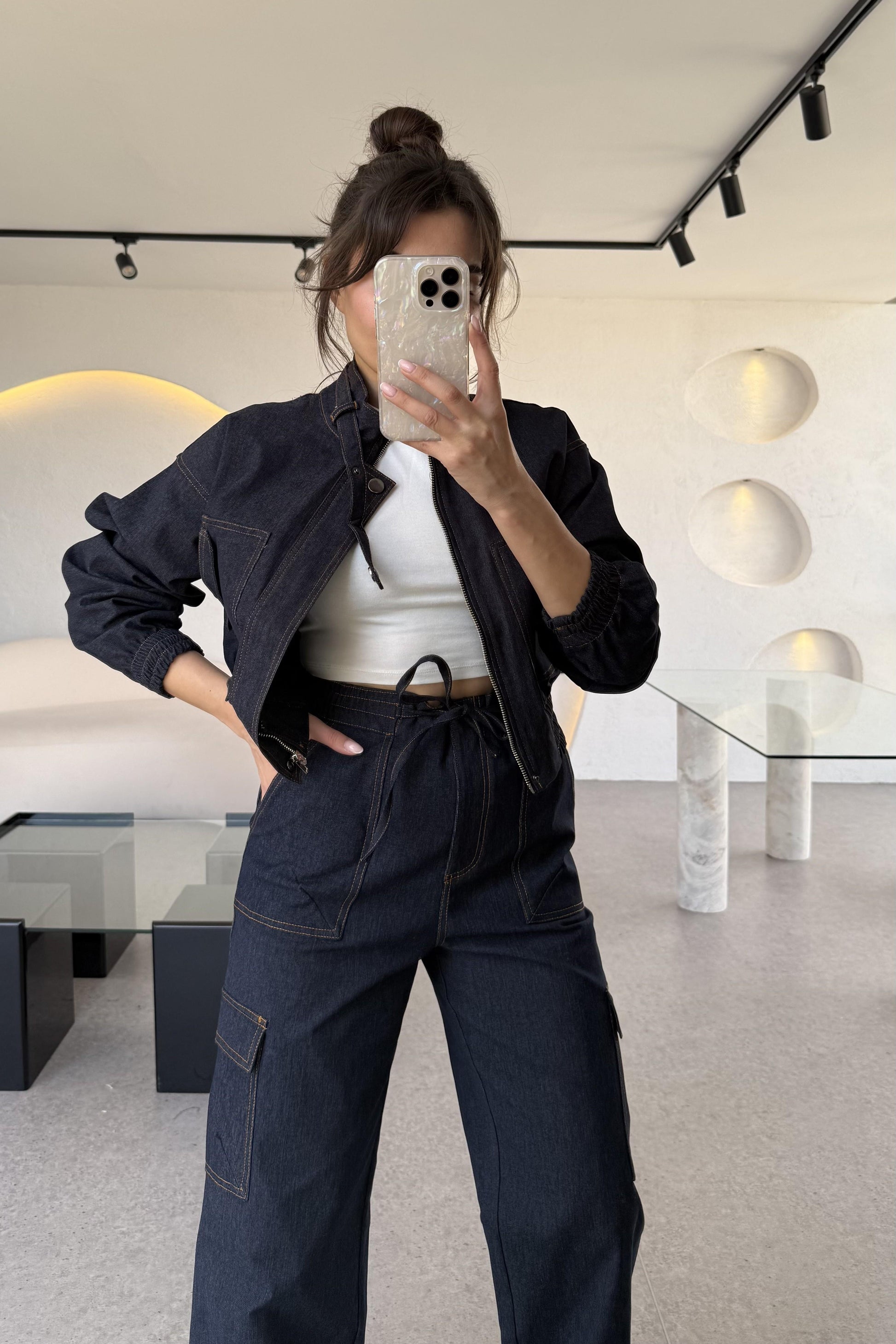 Califor Denim Bomber Ceket