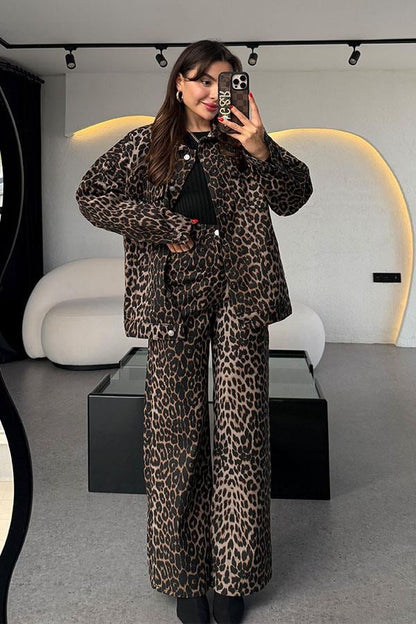 Cambria Leopar Desen Ceket
