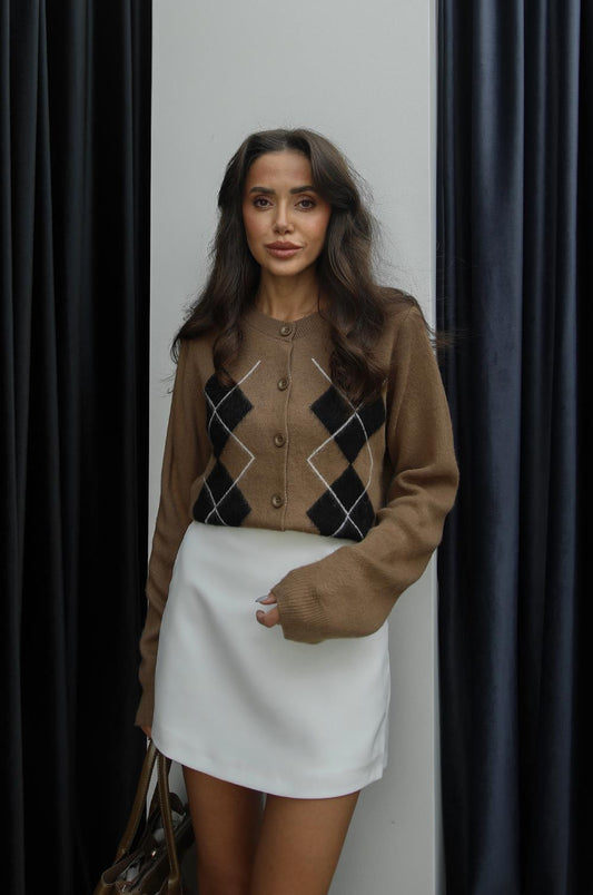 CAMEL KENYON BAKLAVA DESENLI TRIKO HIRKA