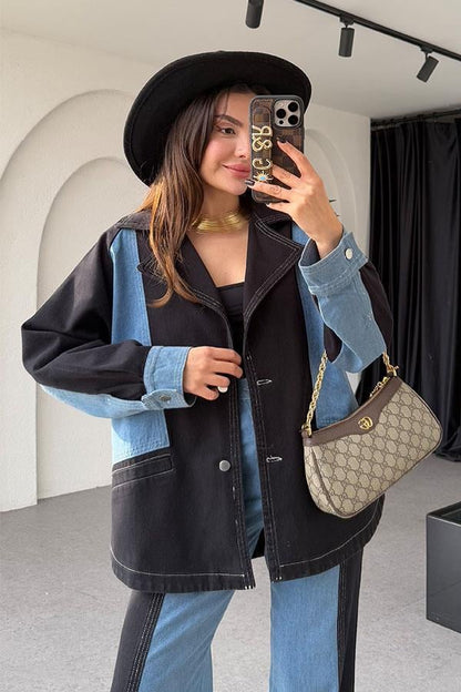 Carrol Çift Renk Denim Takım