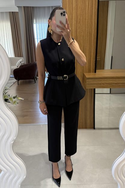 Carter Siyah Kemerli Premium Takım