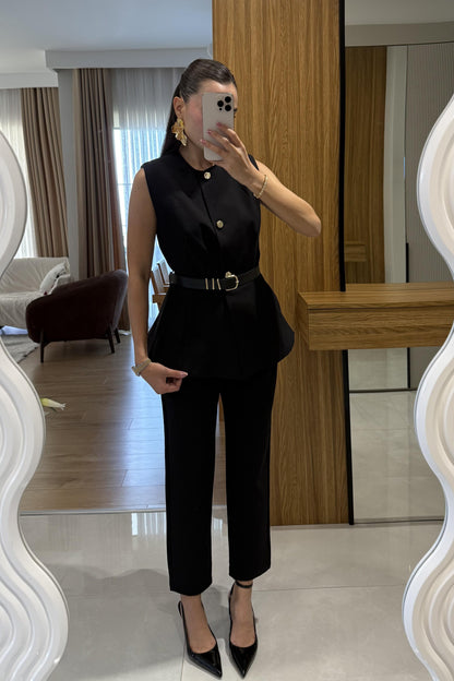 Carter Siyah Kemerli Premium Takım