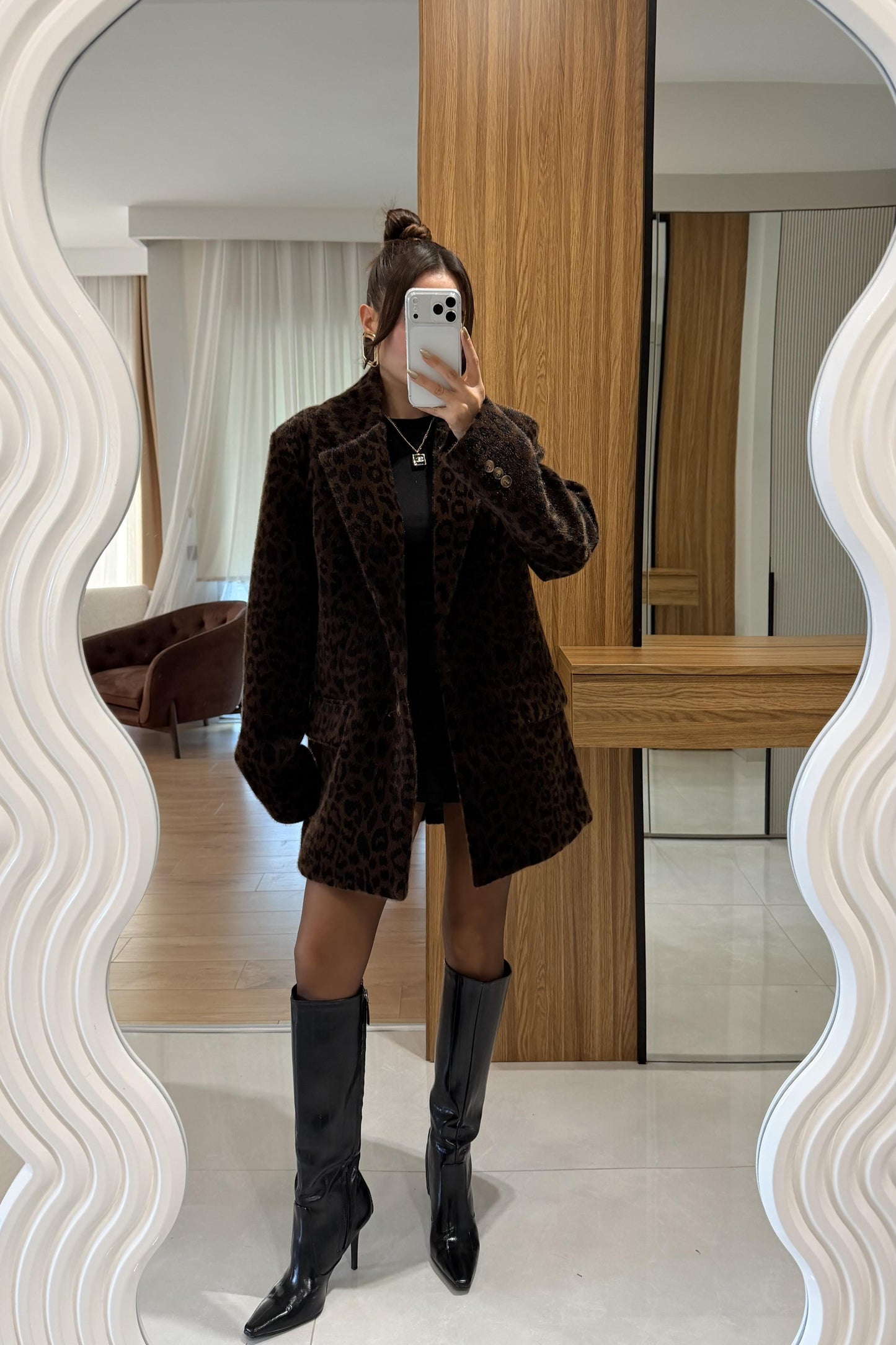 Cartier Leopar Yumuşak Dokulu Blazer