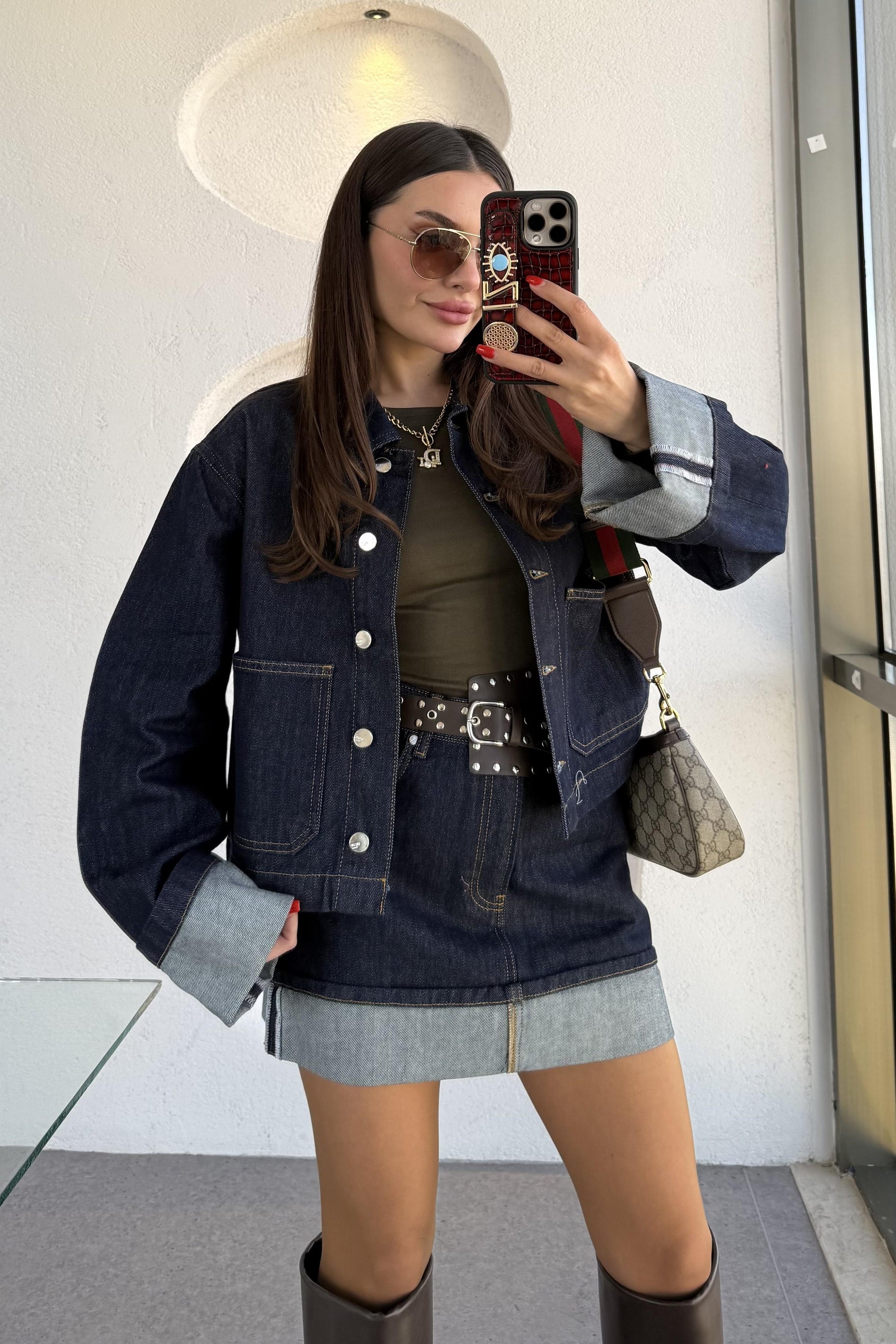 Casper Denim Cepli Ceket