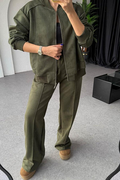 Cassidy Haki Süet Takım