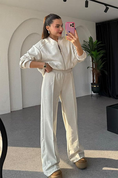 Cassidy Krem Süet Takım