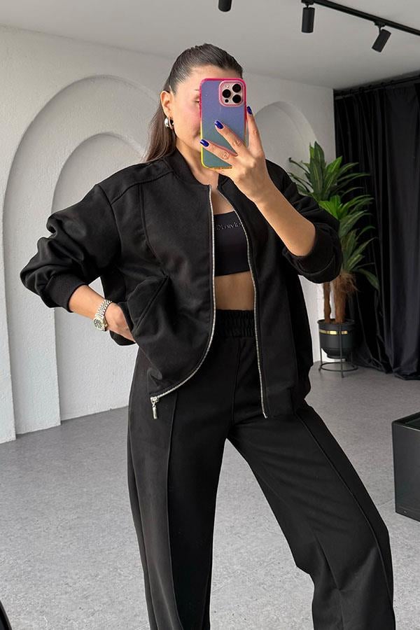 Cassidy Siyah Süet Takım