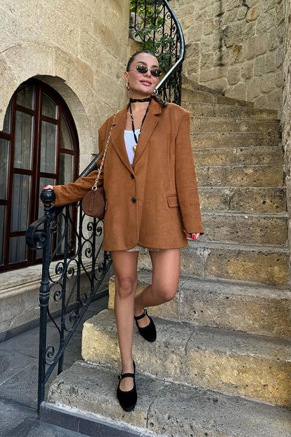 Castle Süet Kahve Ceket