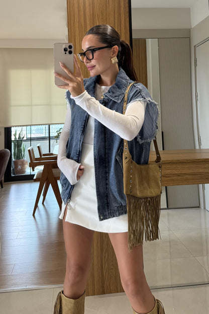 Ceart Darkblue Denim Ceket