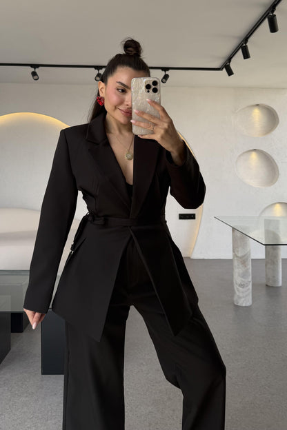Celebration Siyah Premium Blazer Pantolon Takım
