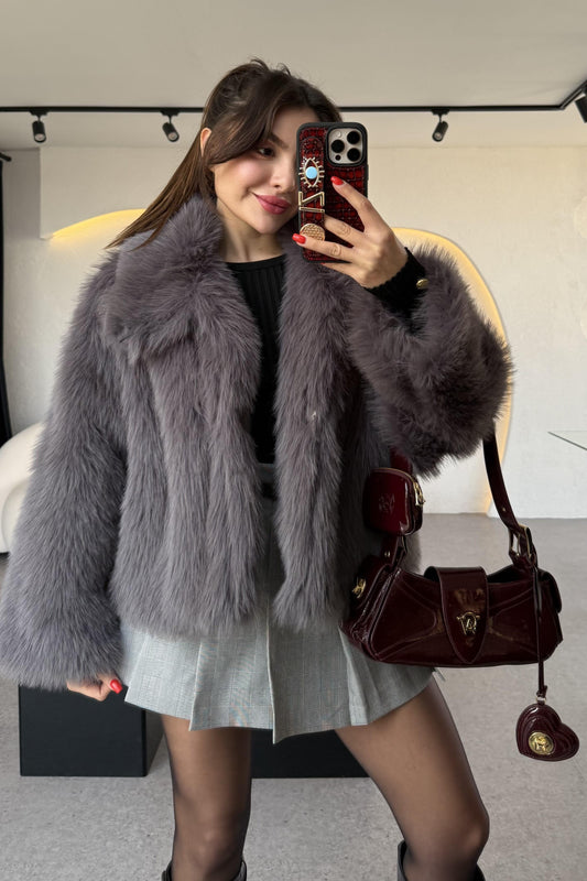 Chirista Füme Premium Kalite Yakalı Kürk