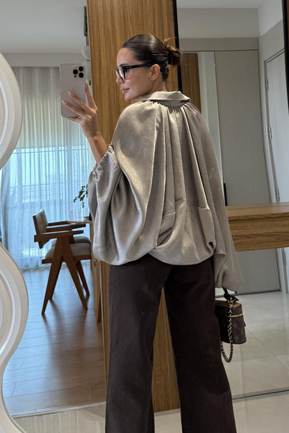 Clayton Taş Saten Bomber Ceket