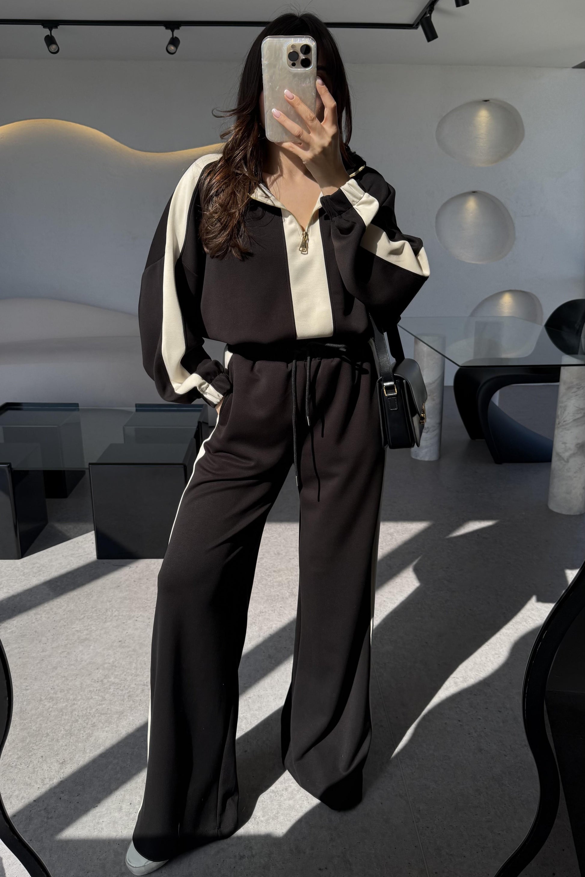 Cliona Modal Şeritli Eşofman Takım