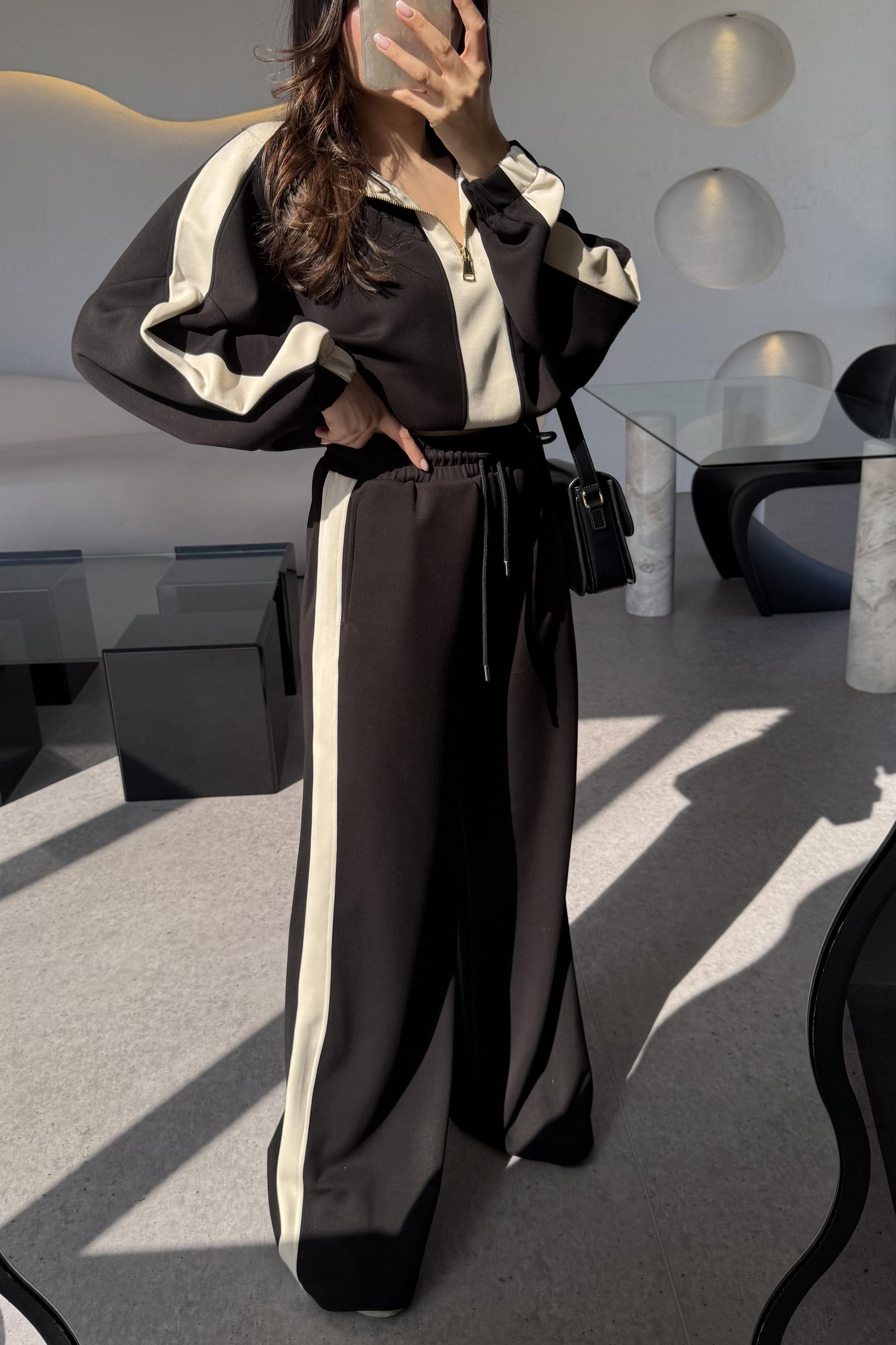 Cliona Modal Şeritli Eşofman Takım