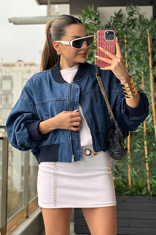 Coac Çift Renk Denim Ceket