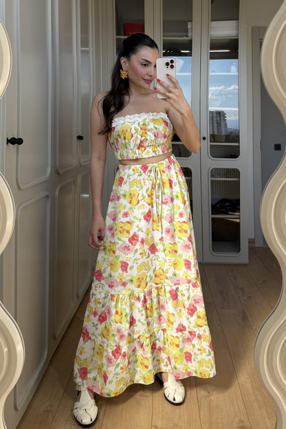 Craven Çiçekli Etekli Takım