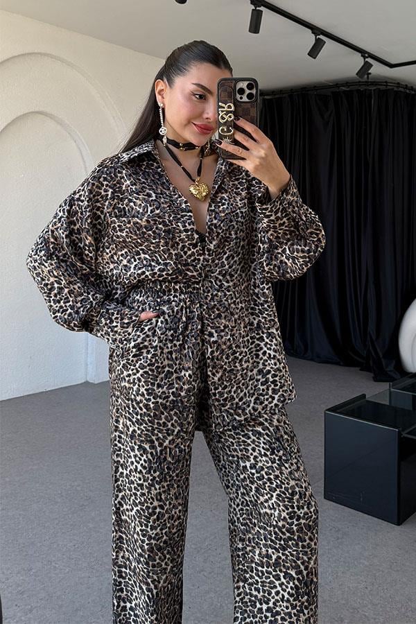 Cucuta Leopar Saten Takım