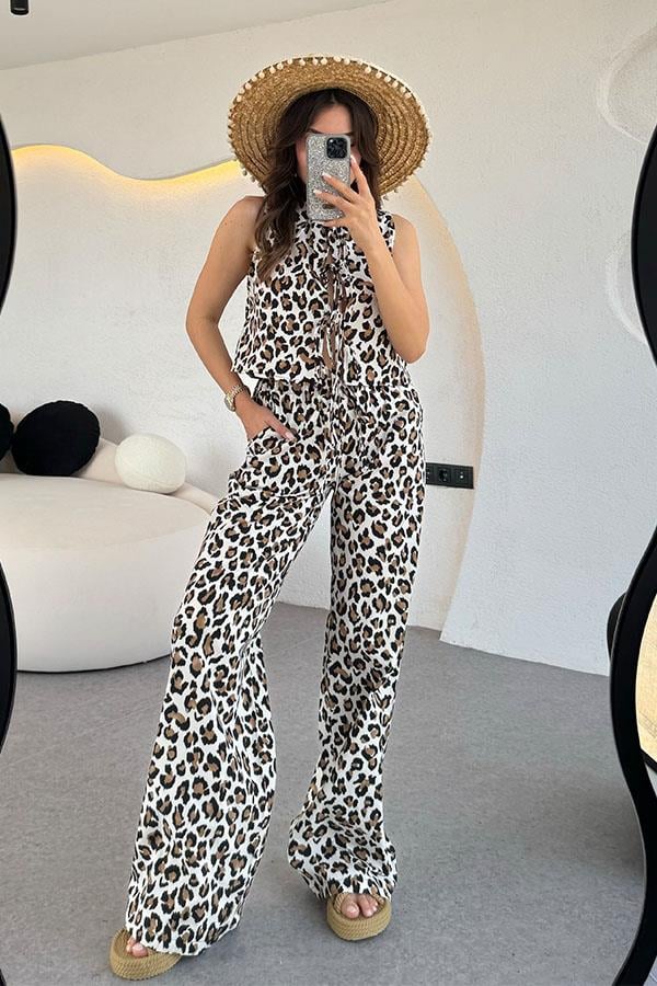 Daenna Leopar Takım-Ekru