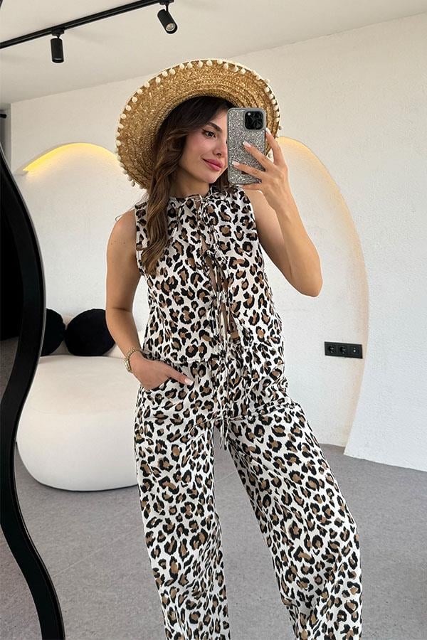 Daenna Leopar Takım-Ekru