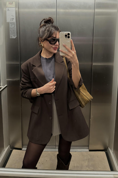 Dambia Acı Kahve Daddy Blazer Ceket