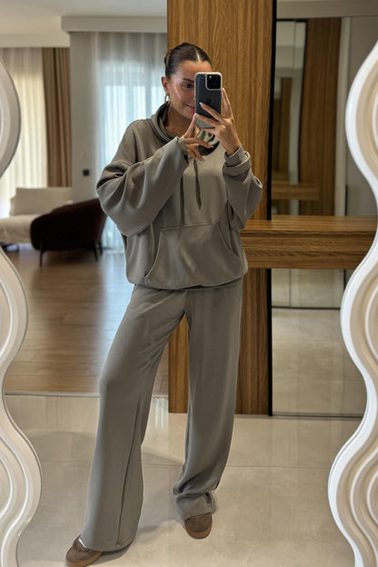 Dania Mint Oversize Kapüşonlu Eşofman Takımı