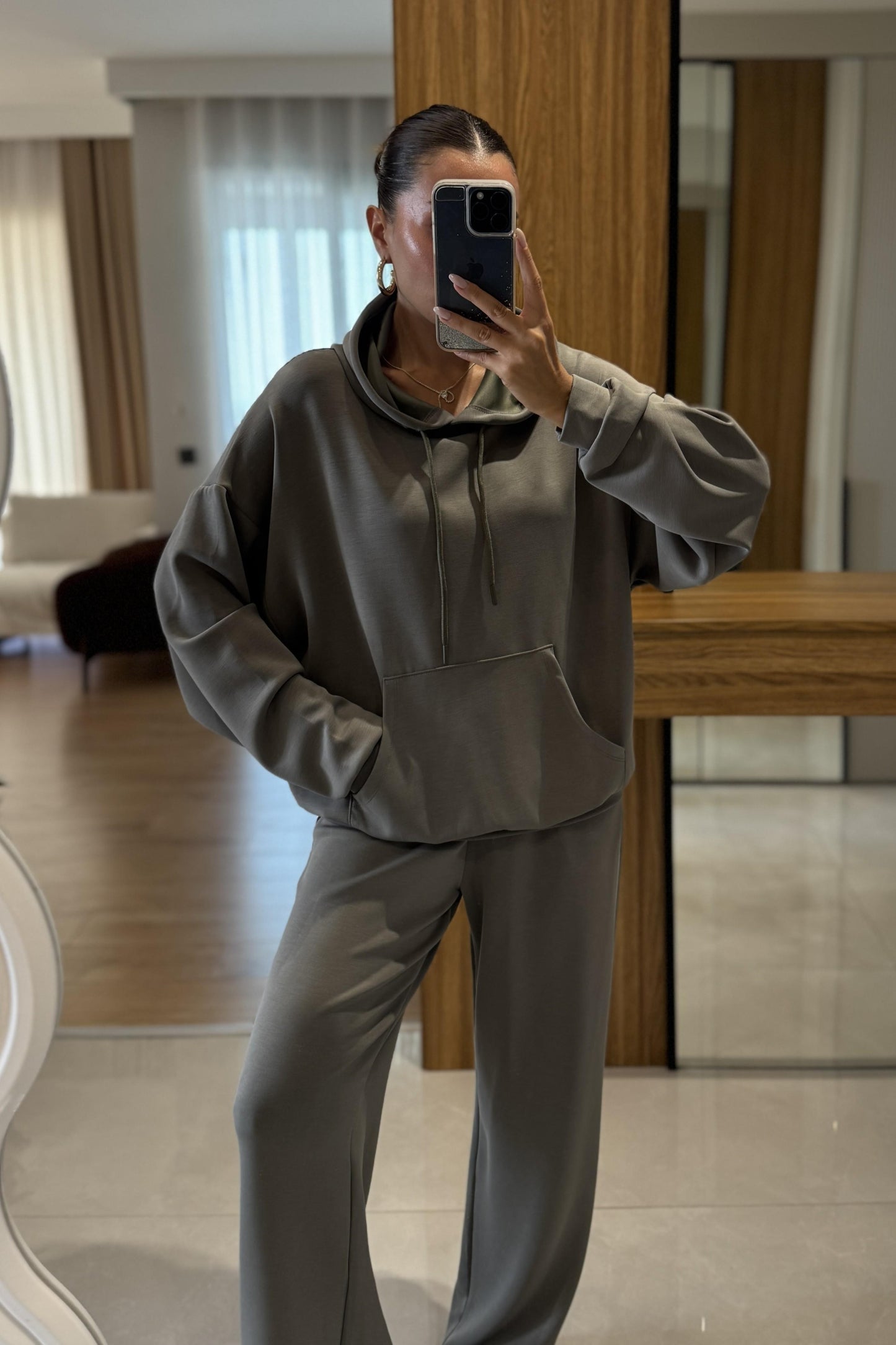 Dania Mint Oversize Kapüşonlu Eşofman Takımı