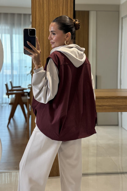 Dania Taş Oversize Kapüşonlu Eşofman Takımı