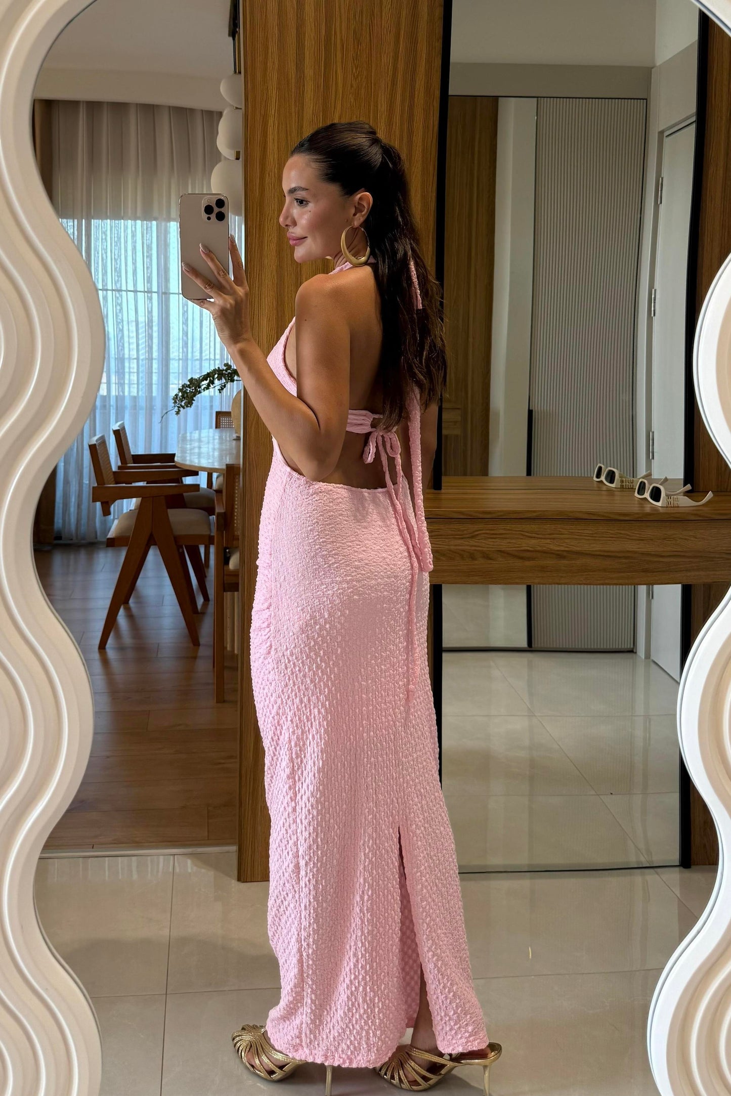 Darel Pembe Deniz Yıldızı Aksesuarlı Elbise