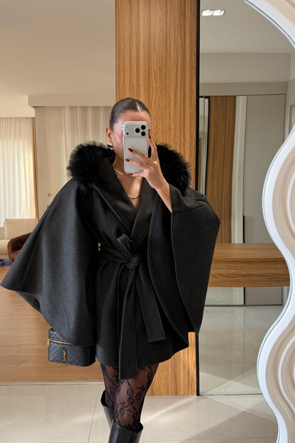 Darking Antrasit Kürklü Panço