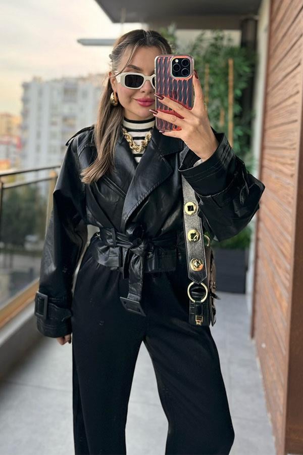 Dead Deri Ceket - Siyah