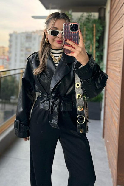 Dead Deri Ceket - Siyah