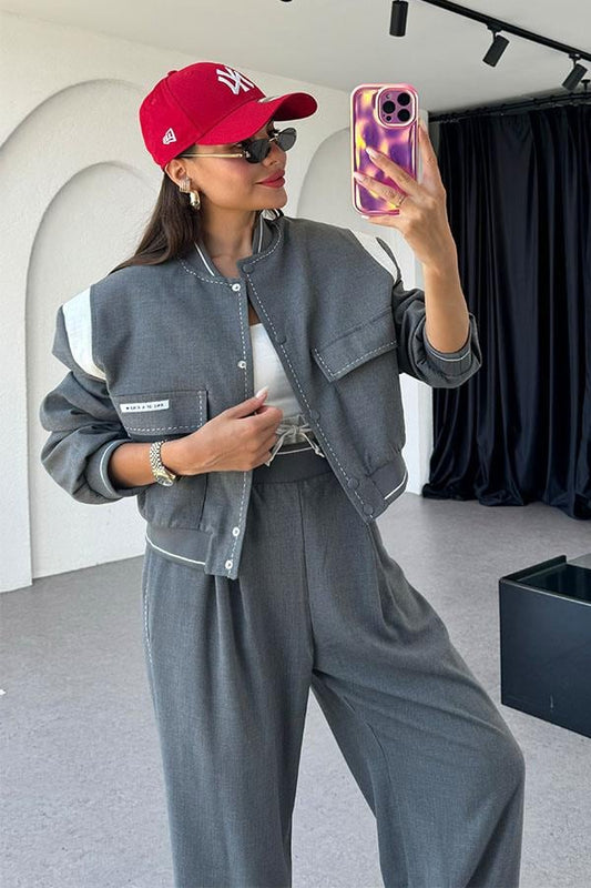 Degira Cep Detaylı Bomber Ceket