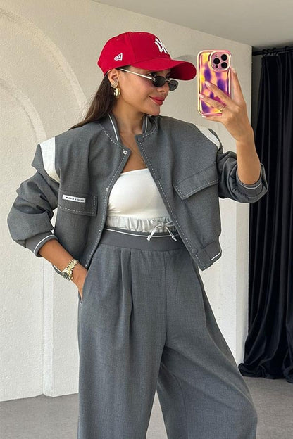 Degira Cep Detaylı Bomber Ceket