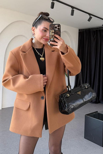 Deiter Taba Kaşe Blazer Ceket